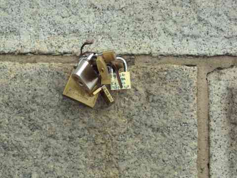 Candados en el puente de Brooklyn