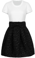 vestido blanco y negro