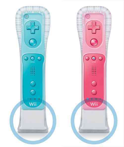 wii motes rosa y azul